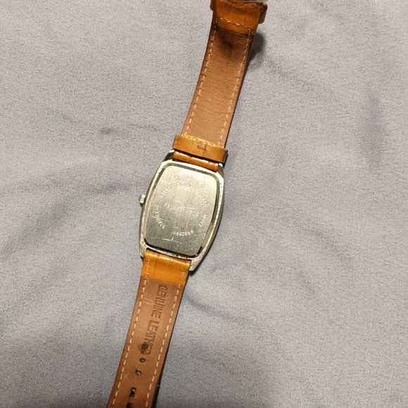 Retro Quartz Birthstone Watch Leather Band Black Pink Red Purple Yellow Blue - Picture 13 of 14